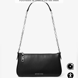 Michael Kors Black Leather Shoulder Bag